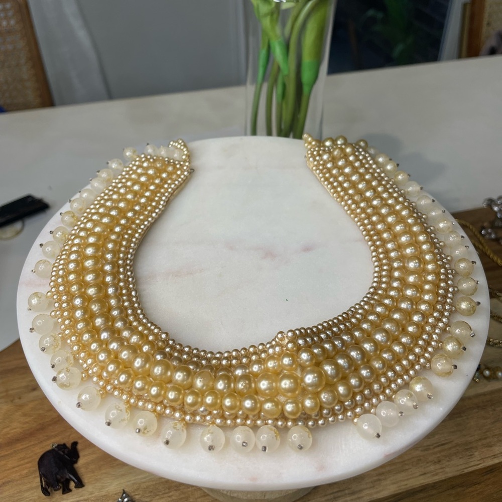 Vintage Pearl Collar Necklace - Picture 2 of 6